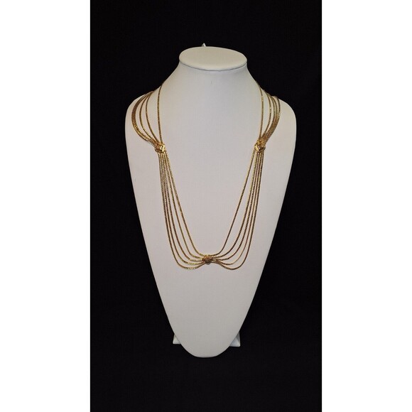 1980's Designer CHRISTIAN DIOR Gold Tone Chain Belt Or Necklace